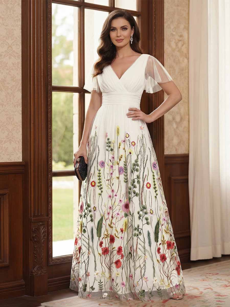 Therese June Ivory back view mother of the bride dress