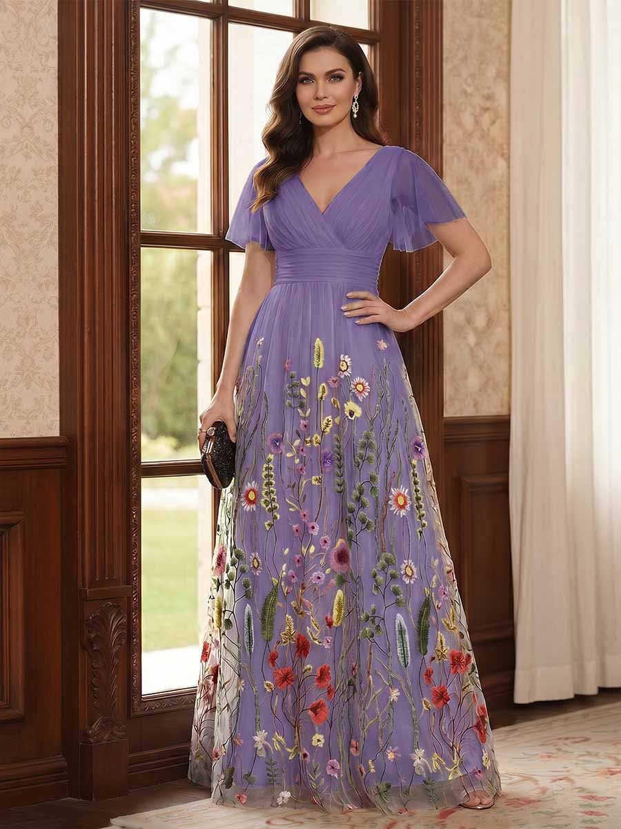Therese June Regency front view mother of the bride dress