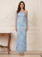 Miranda Mae Sky Blue side view mother of the bride dress