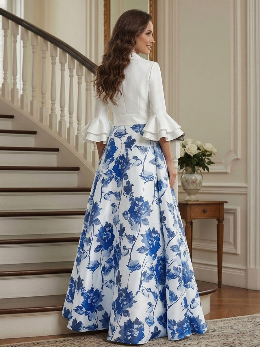 Orla Claire Royal Blue back view mother of the bride dress