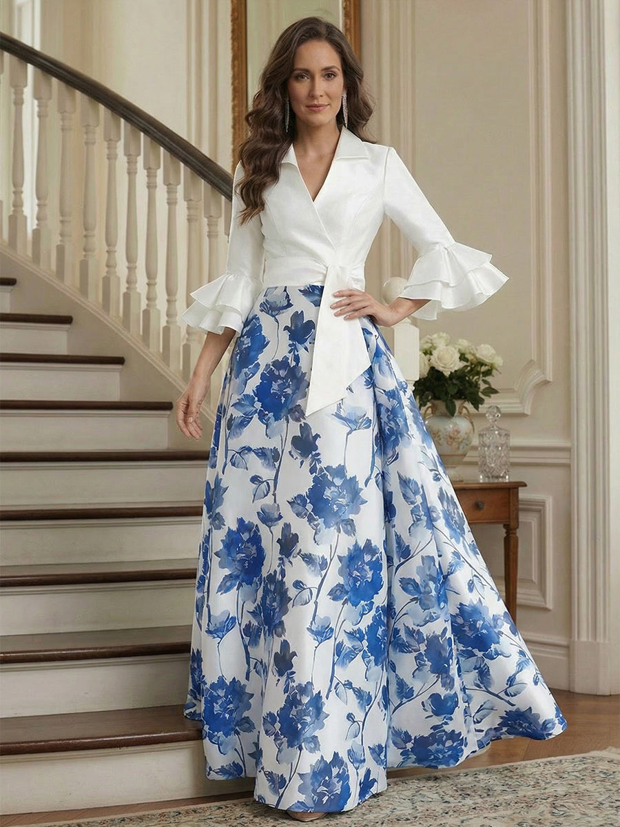 Orla Claire Royal Blue side view mother of the bride dress