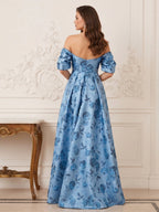 Pippa Mae Navy Blue back view mother of the bride dress
