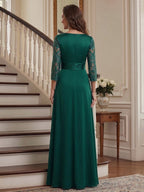 Jolie June Emerald back view mother of the bride dress