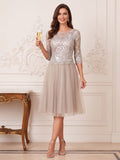 Yasmin June Blush front view mother of the bride dress