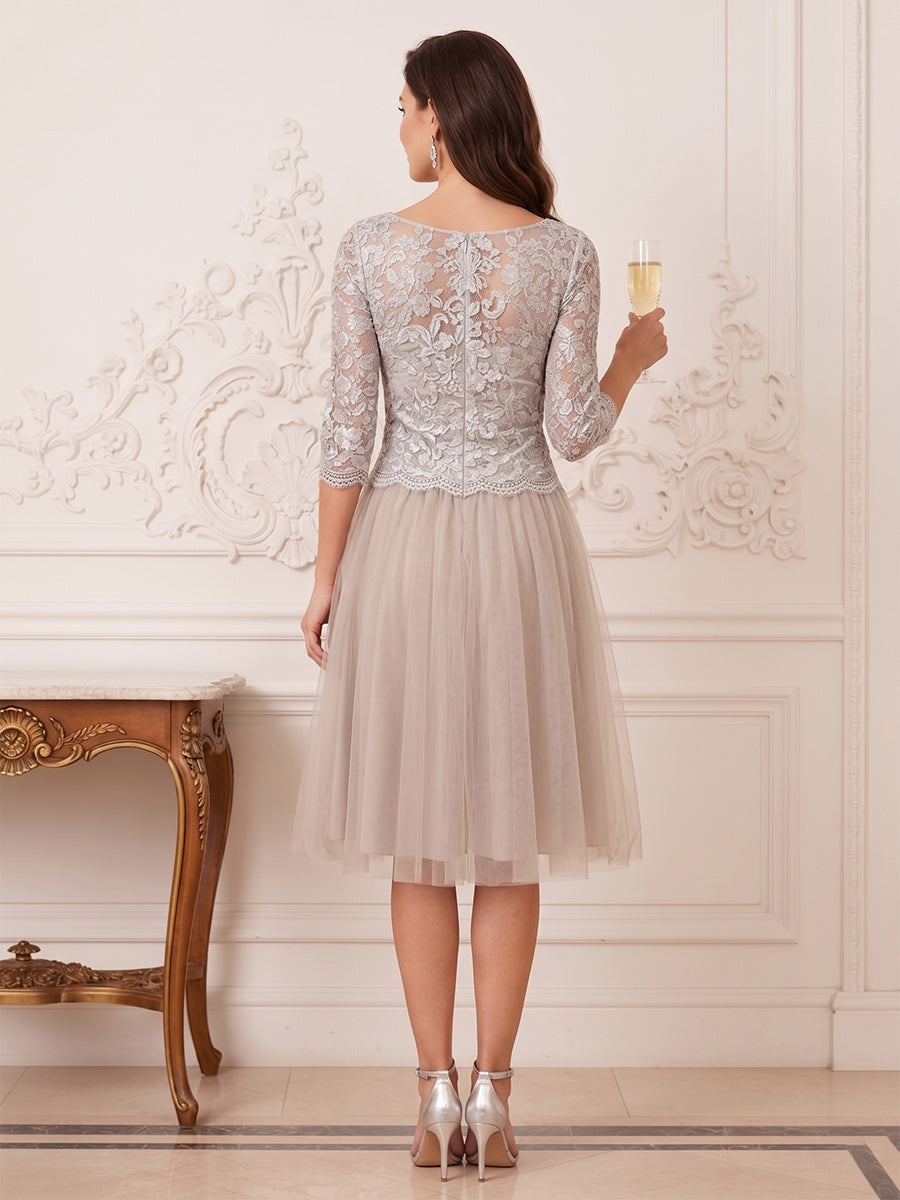 Yasmin June Blush back view mother of the bride dress
