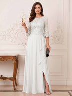 Maristella Faye Ivory front view mother of the bride dress