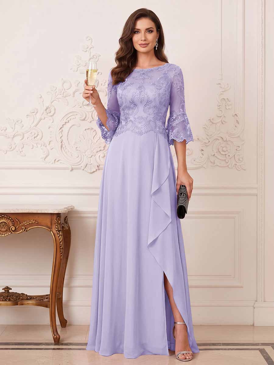 Maristella Faye Lilac back view mother of the bride dress