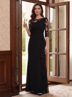 Marielle Mae Black front view mother of the bride dress