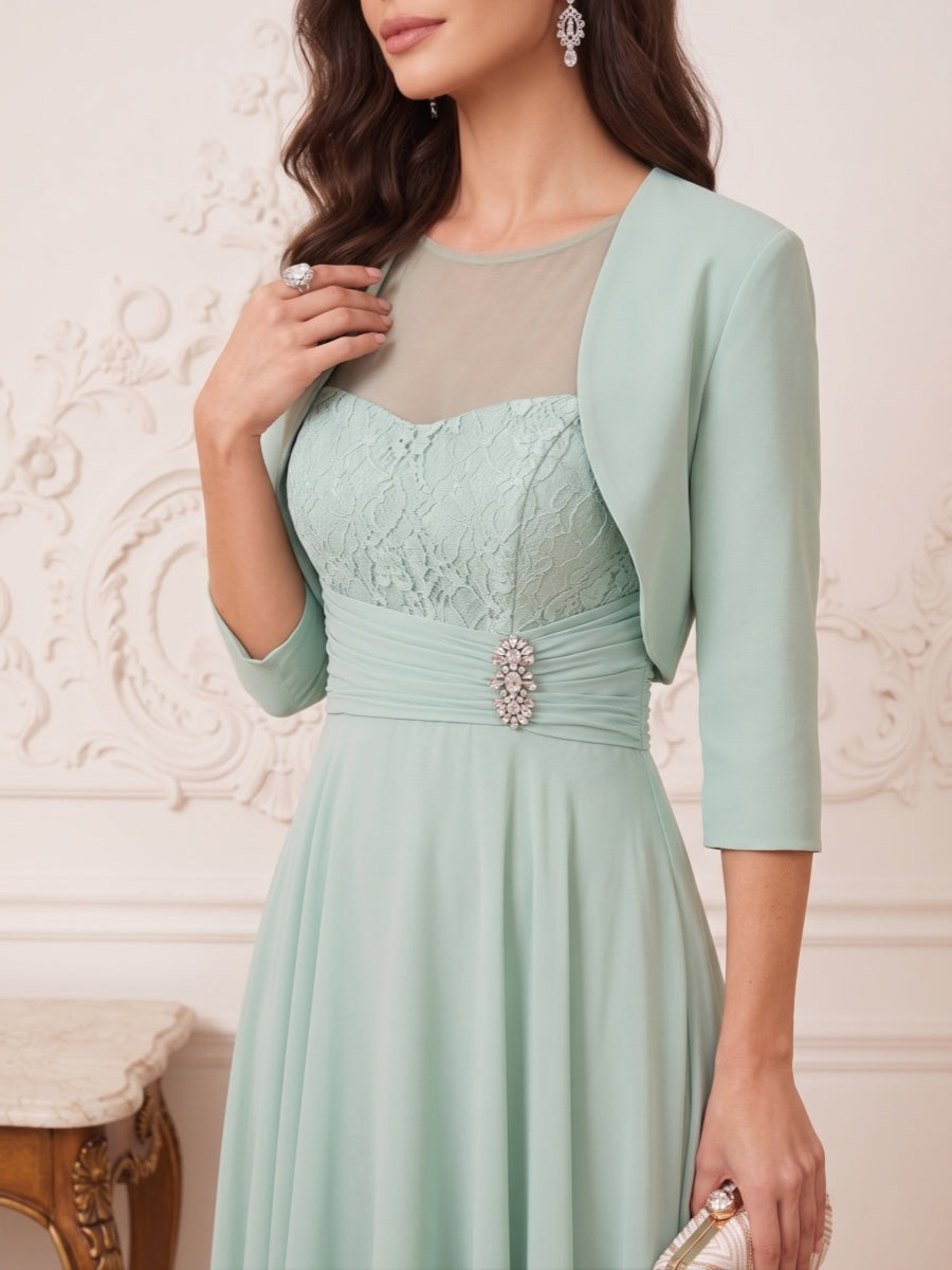 Iona Elise Sage Green side view mother of the bride dress