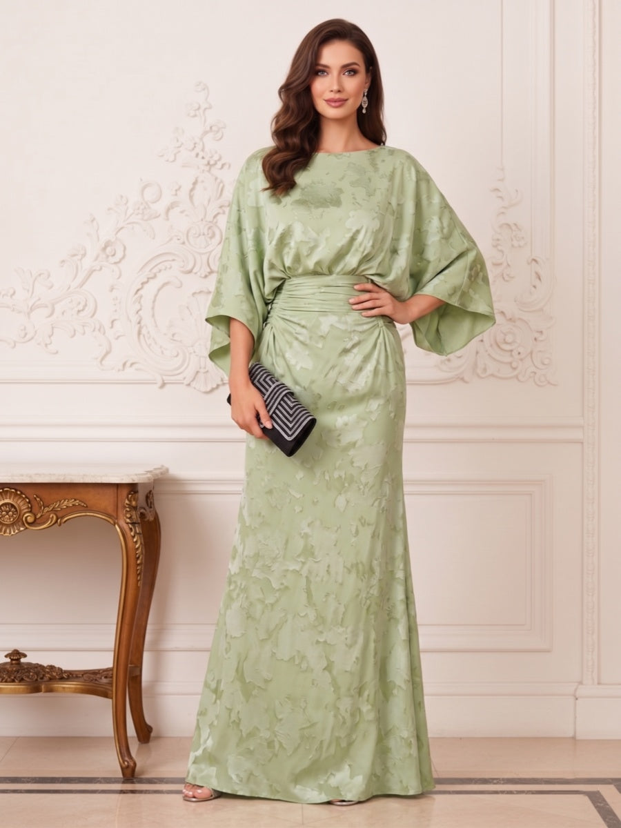 Lena Claire Sage Green front view mother of the bride dress