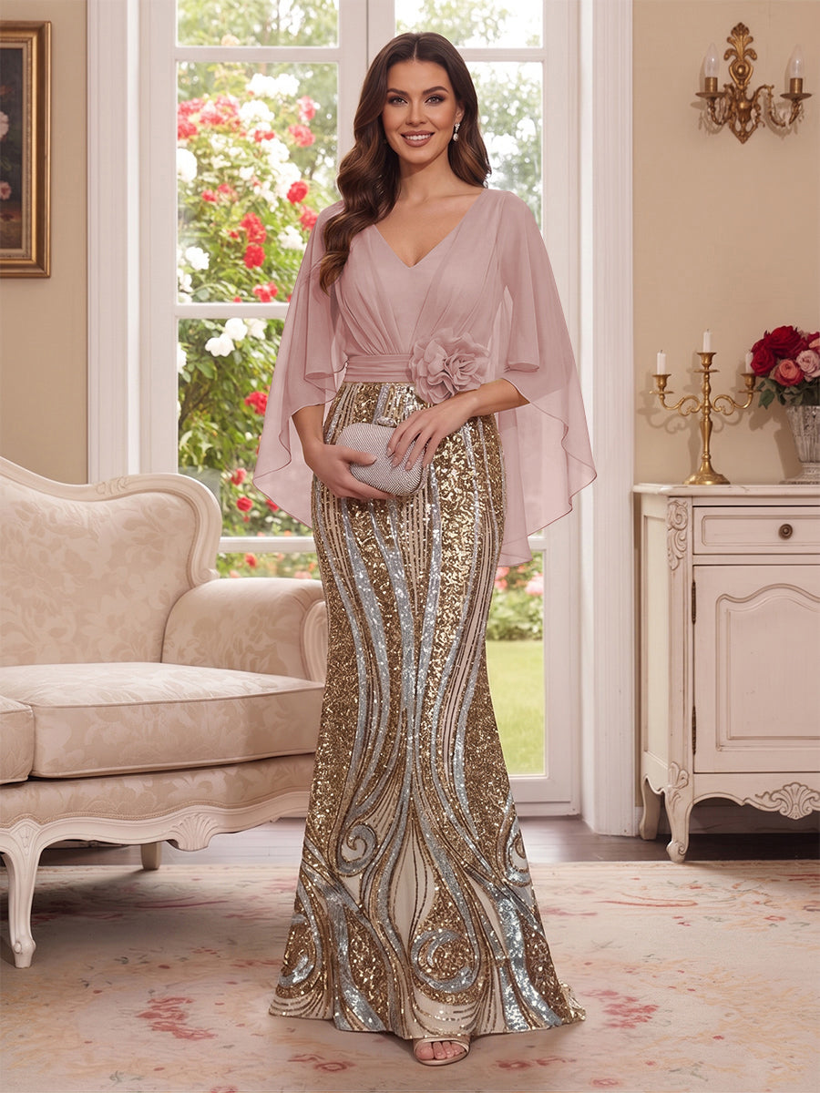 Nerine Celeste Dusty Rose back view mother of the bride dress