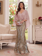 Nerine Celeste Dusty Rose back view mother of the bride dress