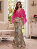 Nerine Celeste Hot Pink front view mother of the bride dress