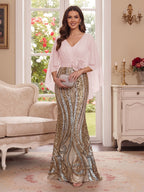 Nerine Celeste Pearl Pink front view mother of the bride dress