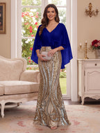 Nerine Celeste Royal Blue side view mother of the bride dress