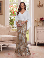 Nerine Celeste White front view mother of the bride dress