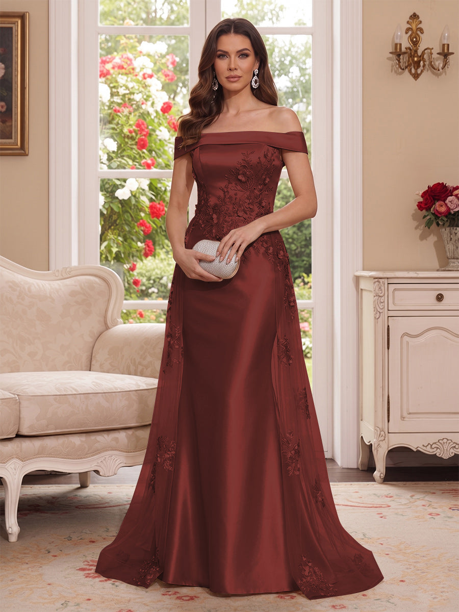 Theodora Wren Burgundy front view mother of the bride dress