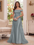 Theodora Wren Grey front view mother of the bride dress
