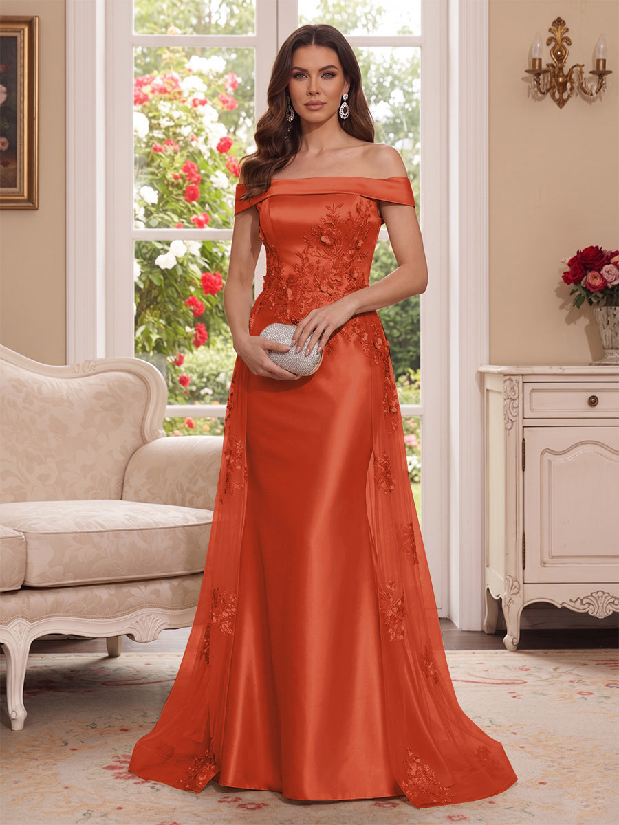 Theodora Wren Red front view mother of the bride dress