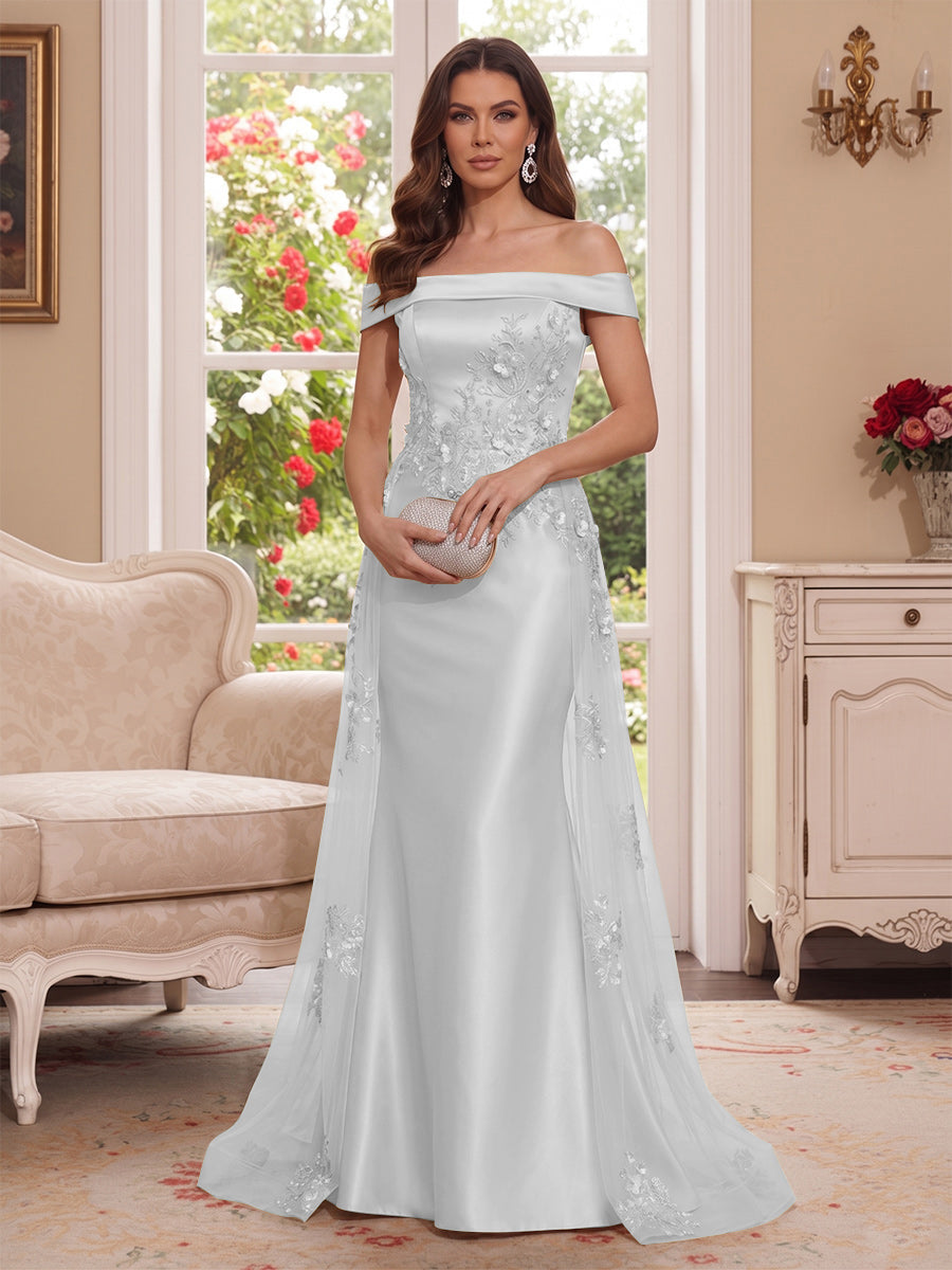 Theodora Wren White front view mother of the bride dress