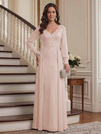 Valencia Belle Blush front view mother of the bride dress