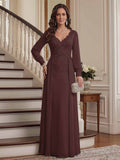 Valencia Belle Brown front view mother of the bride dress