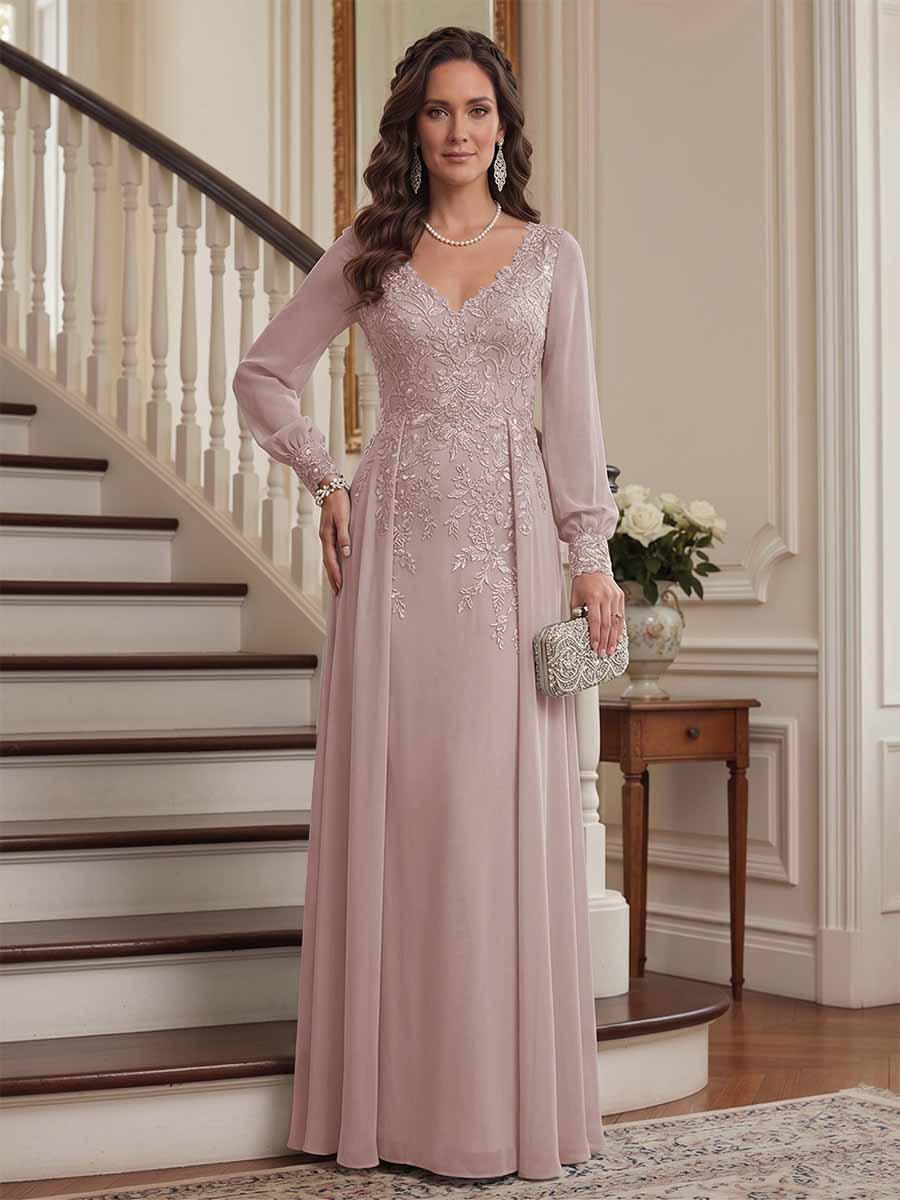 Valencia Belle Dusty Rose front view mother of the bride dress