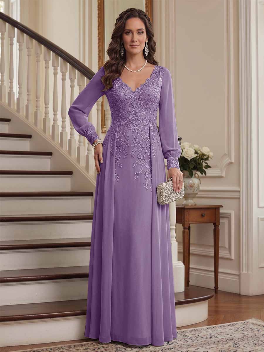 Valencia Belle Wisteria front view mother of the bride dress