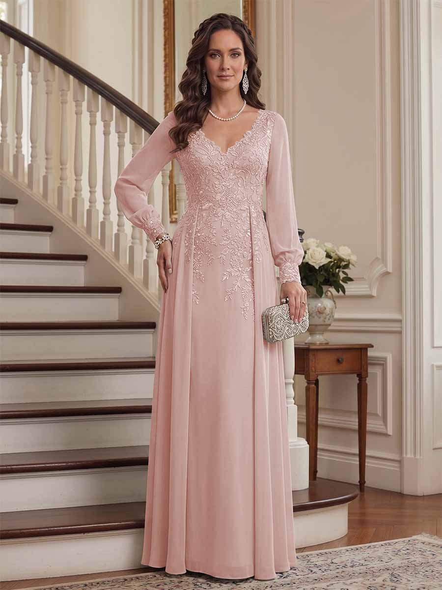 Valencia Belle Dusty Rose back view mother of the bride dress