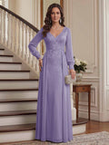 Valencia Belle Lilac front view mother of the bride dress