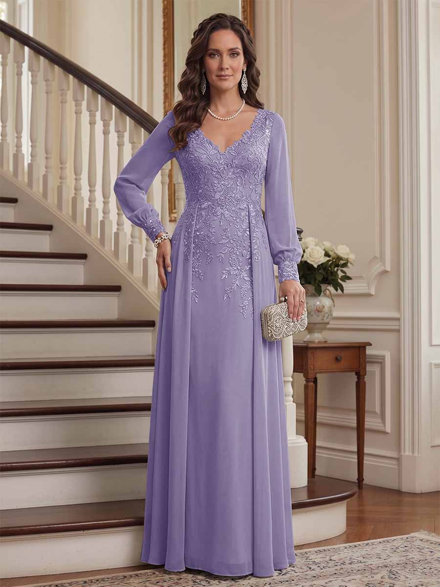 Valencia Belle Lilac front view mother of the bride dress