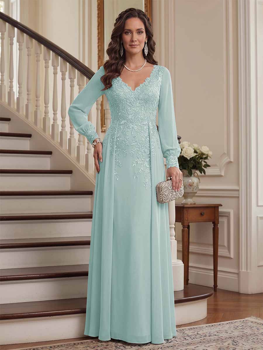 Aveline pool blue alternate front view 2 mother of the bride dress