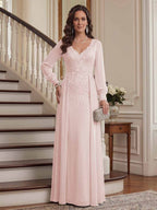 Aveline pearl pink alternate front view 2 mother of the bride dress