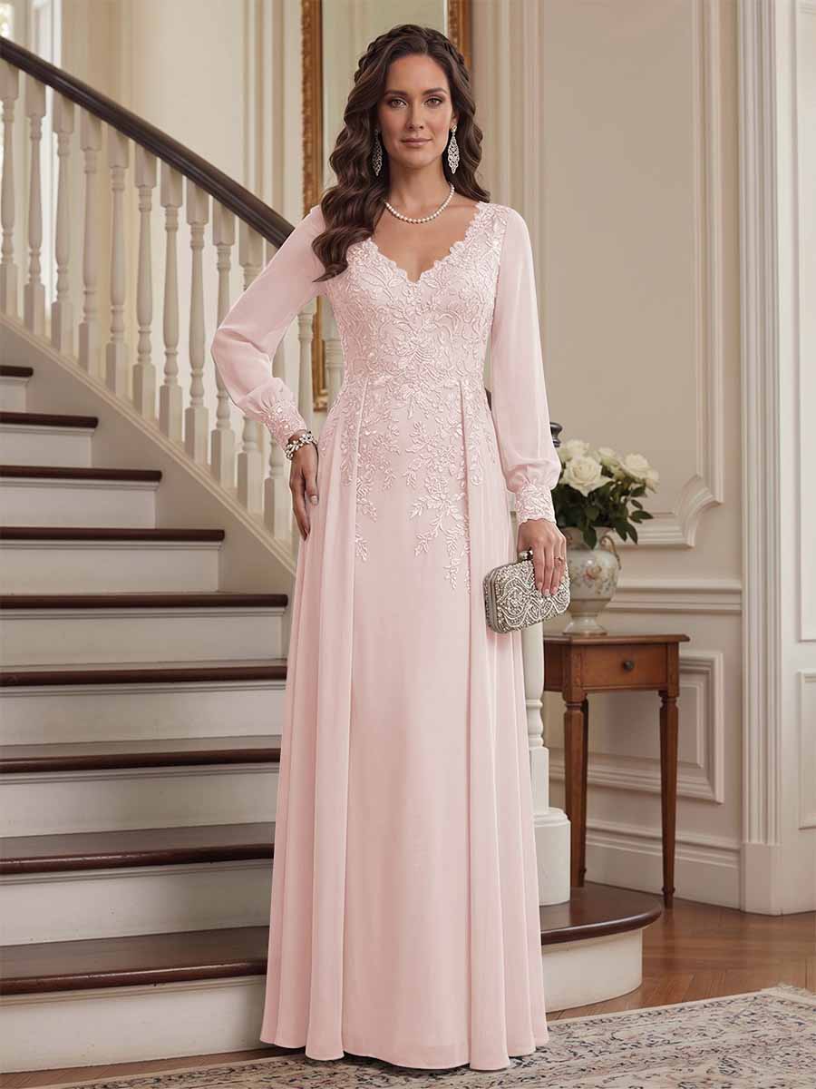 Aveline pearl pink alternate front view 2 mother of the bride dress