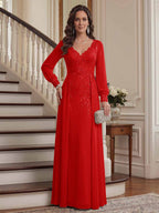 Valencia Belle Red front view mother of the bride dress