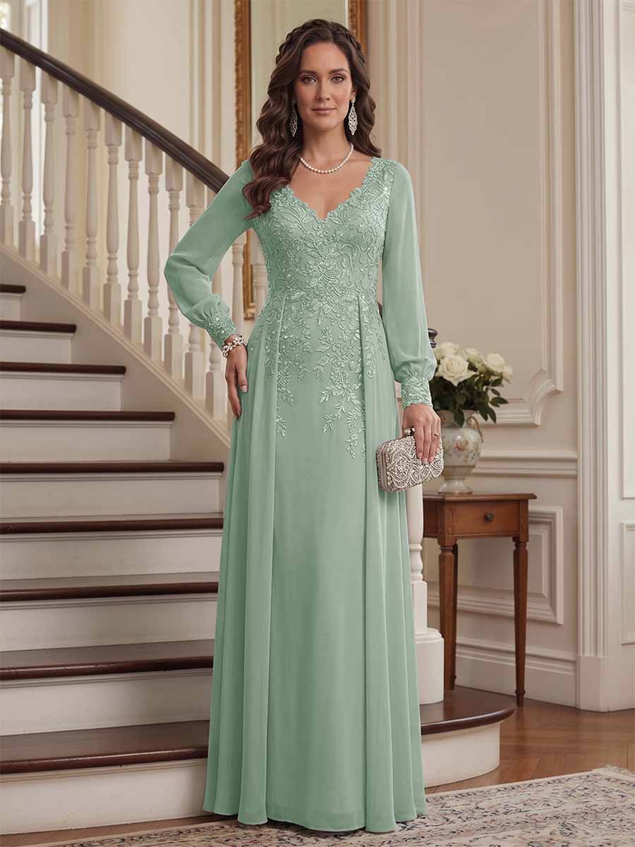 Aveline sage green alternate front view 2 mother of the bride dress