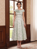 Leontine Joy Sage Green front view mother of the bride dress