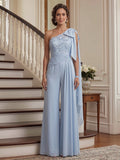Honoria Rose Sky Blue front view mother of the bride dress