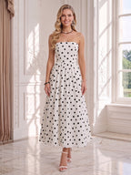 Flora White front view wedding guest dress