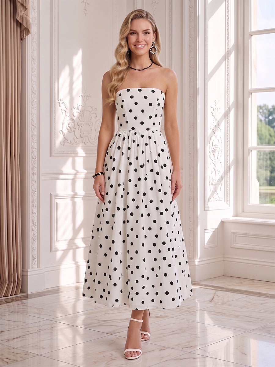Flora White front view wedding guest dress