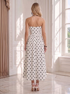 Flora White back view wedding guest dress