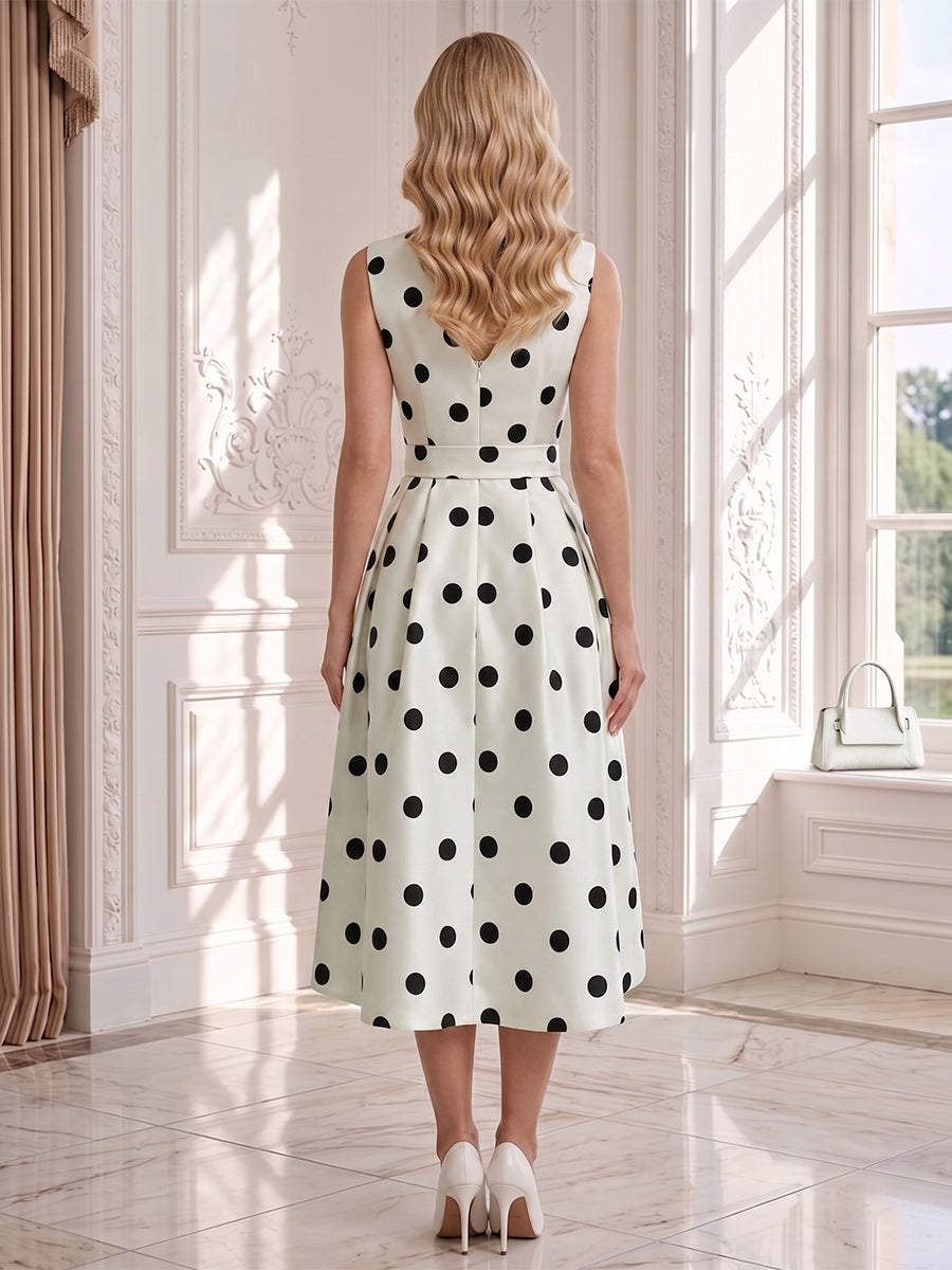 Evelina White back view wedding guest dress