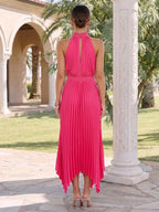 Fenella Rose Fuchsia back view wedding guest dress