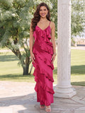 Briony Vale Fuchsia front view wedding guest dress