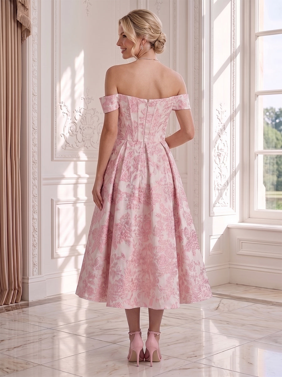 Tamsin Blush back view wedding guest dress