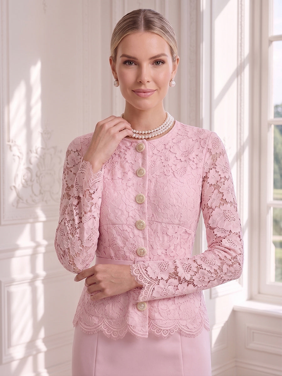Selene Blush side view wedding guest dress