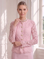 Selene Blush side view wedding guest dress