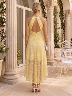 Maribel Yellow back view wedding guest dress