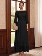 Adelise Fawn Black bodice detail mother of the bride dress