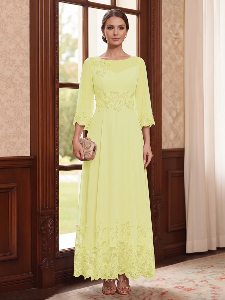 Adelise Fawn Daffodil front view mother of the bride dress